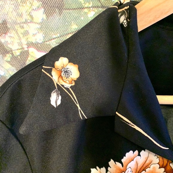 VTG Rare Sidan Hawaiian Shirt chrysanthemum floral - Picture 8 of 11